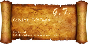 Gibicz Tímea névjegykártya